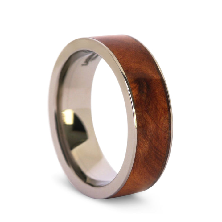 Titanium & Wood Band - Identity Diamonds