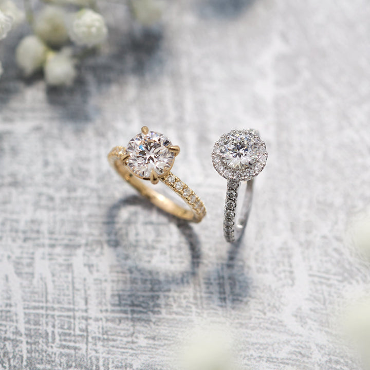 Levi Round Cut Engagement Ring - Identity Diamonds