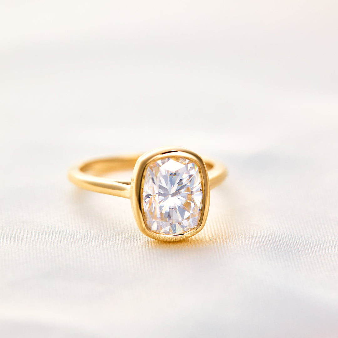 Justine Elongated Cushion Cut Diamond Engagement Ring
