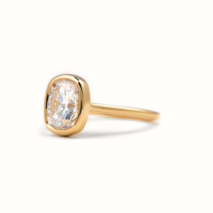 Justine Elongated Cushion Cut Diamond Engagement Ring