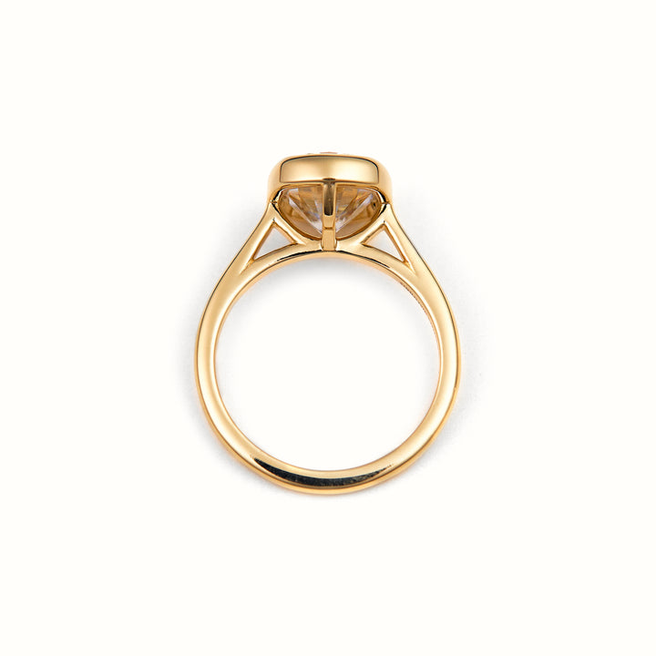 Justine Elongated Cushion Cut Diamond Engagement Ring