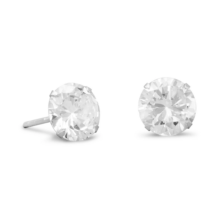 Pendientes de plata de ley con circonitas