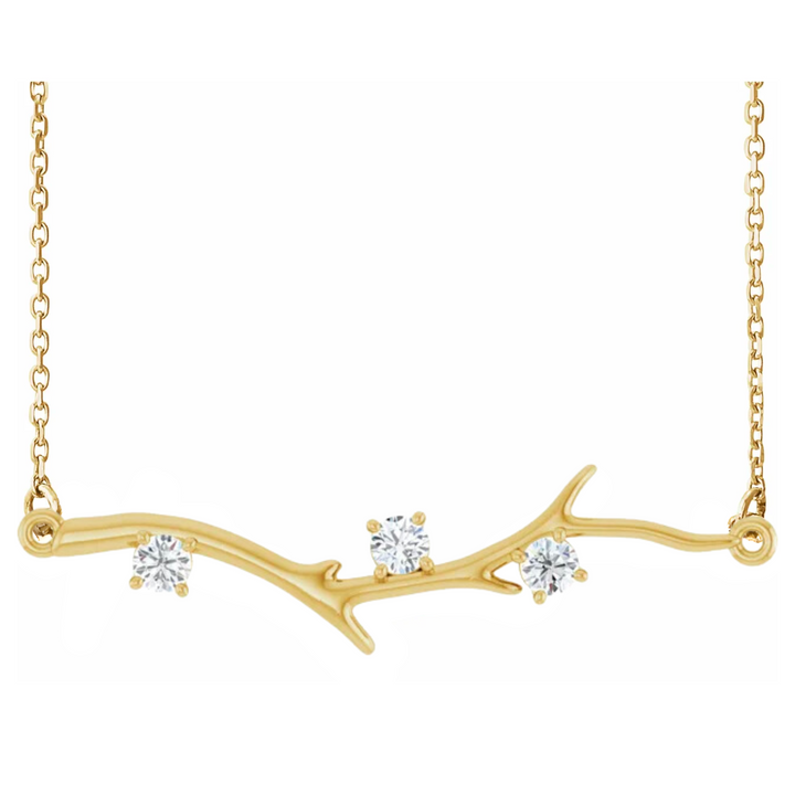 Nature Inspired Branch Necklace - Identity Diamonds