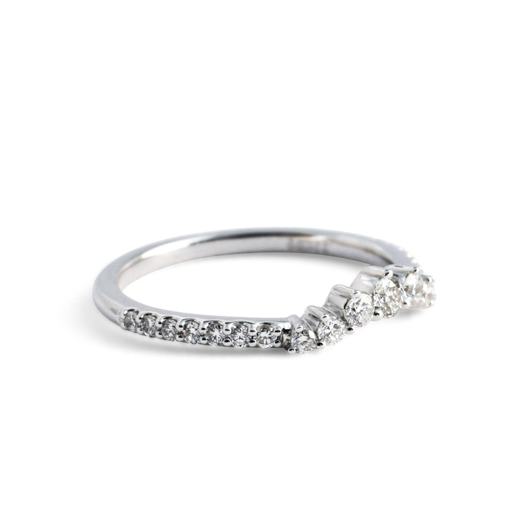 Julia Accented Contoured Diamond Band - Identity Diamonds