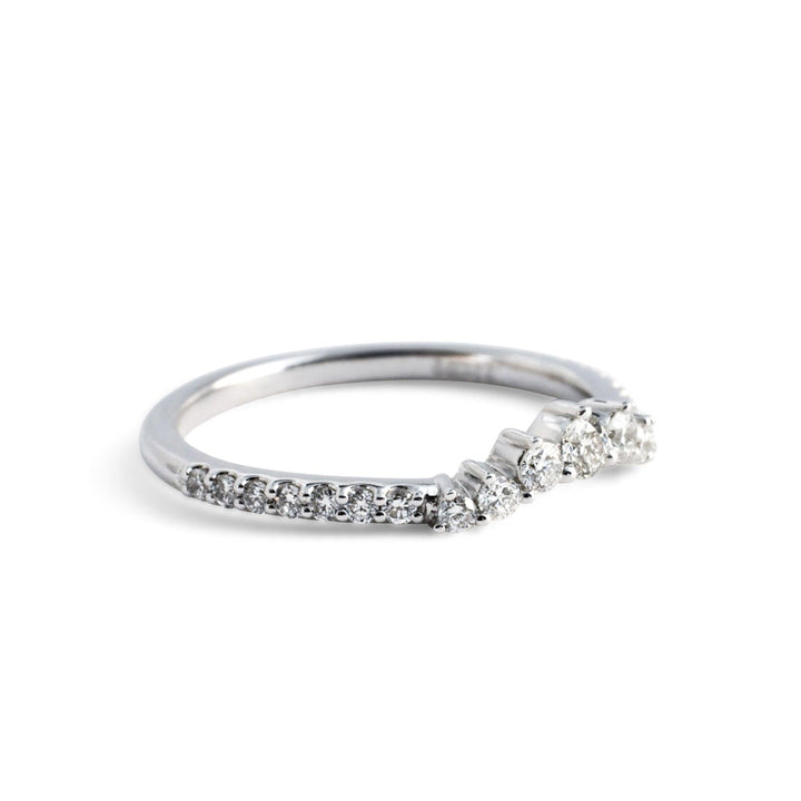 Julia Accented Contoured Diamond Band - Identity Diamonds