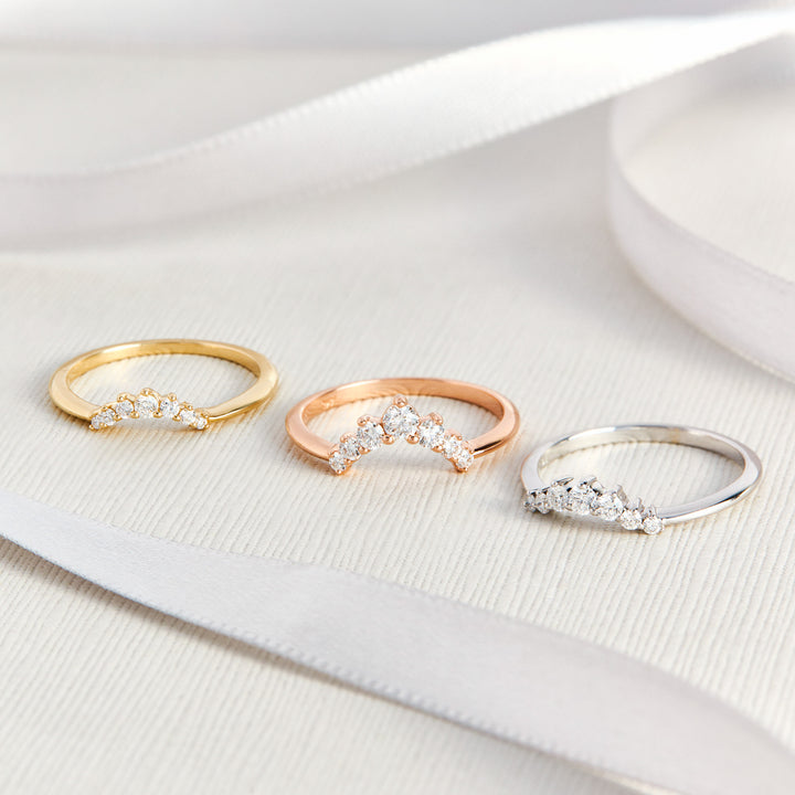 Julia Contoured Diamond Band - Large - Identity Diamonds