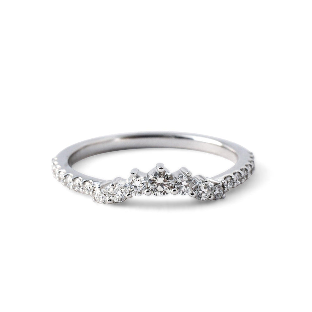 Julia Accented Contoured Diamond Band - Identity Diamonds