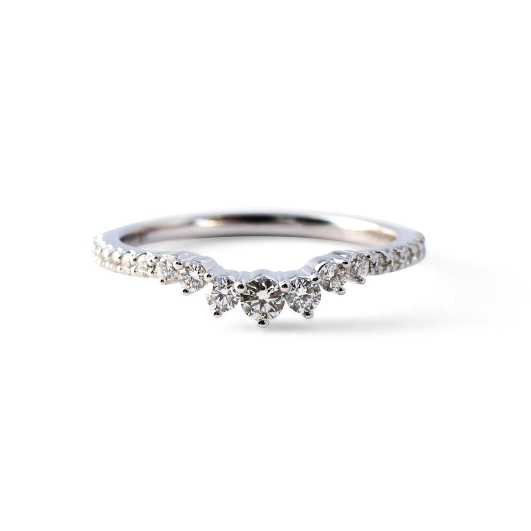 Julia Accented Contoured Diamond Band - Identity Diamonds