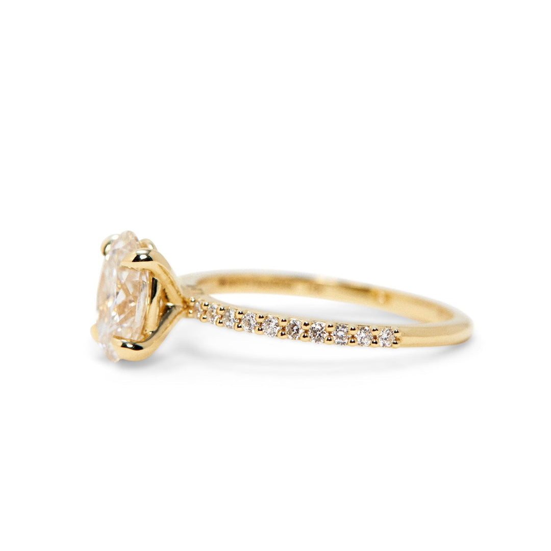 Aurora Oval Cut Diamond Engagement Ring - Identity Diamonds