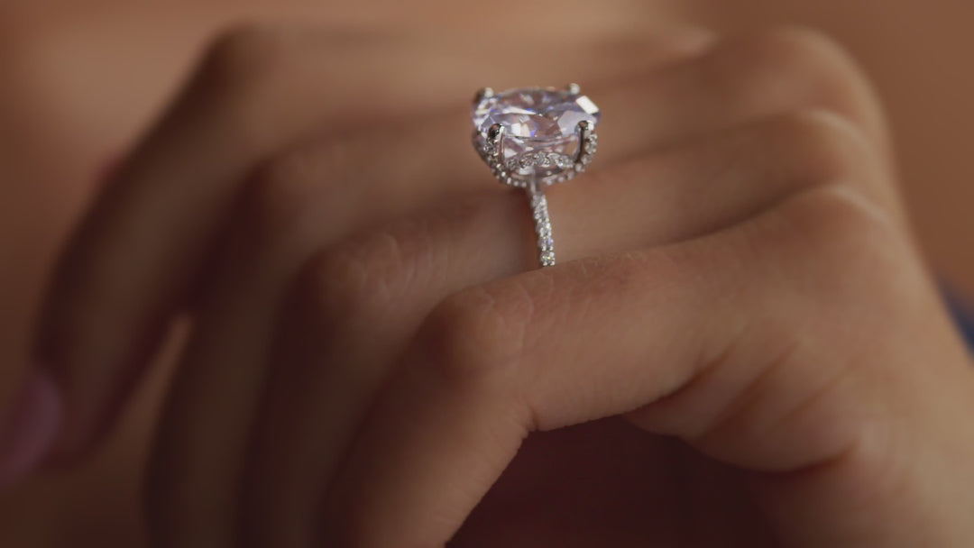 Bague de fiançailles ovale Ariel