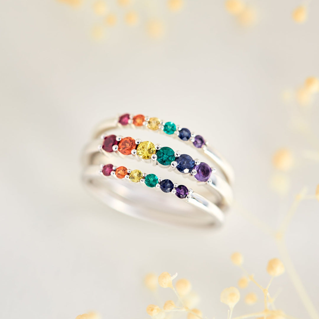 Finley Rainbow Unity band - Identity Diamonds