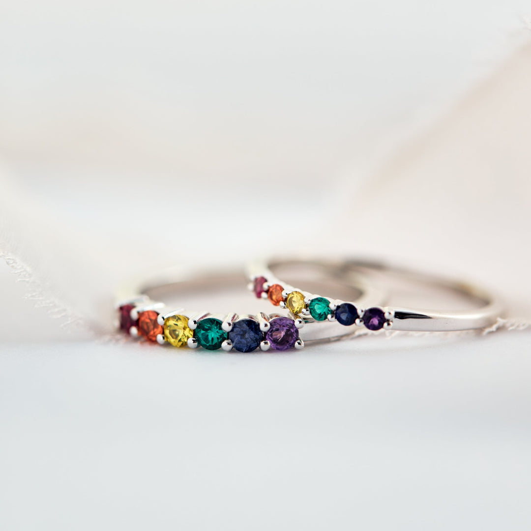 Finley Rainbow Unity band - Identity Diamonds