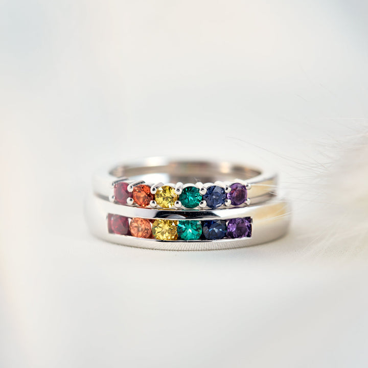 Finley Rainbow Unity band - Identity Diamonds