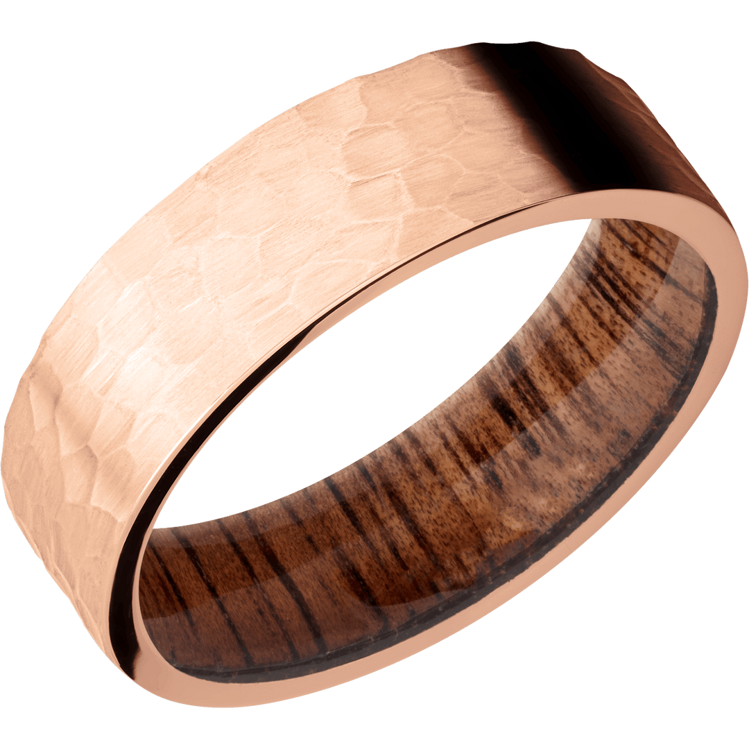 Rose Gold & Wood Band - Identity Diamonds