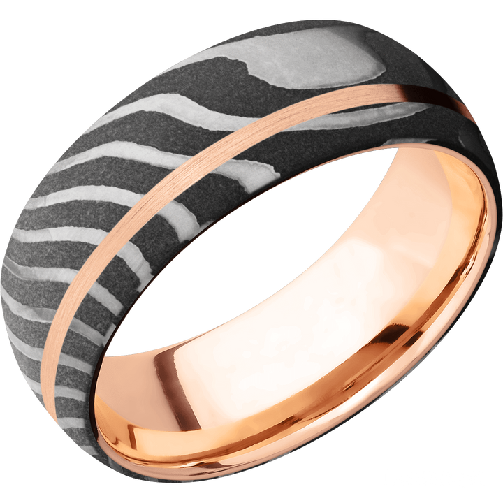 Damascus & Rose Gold Band - Identity Diamonds