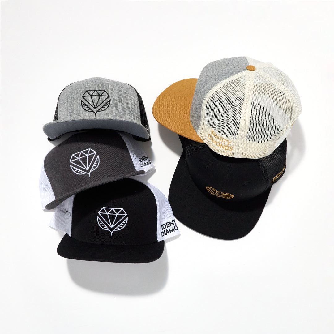 Embroidered Trucker Hat - Identity Diamonds