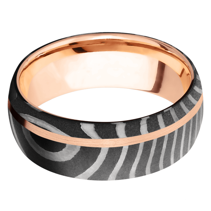 Damascus & Rose Gold Band - Identity Diamonds