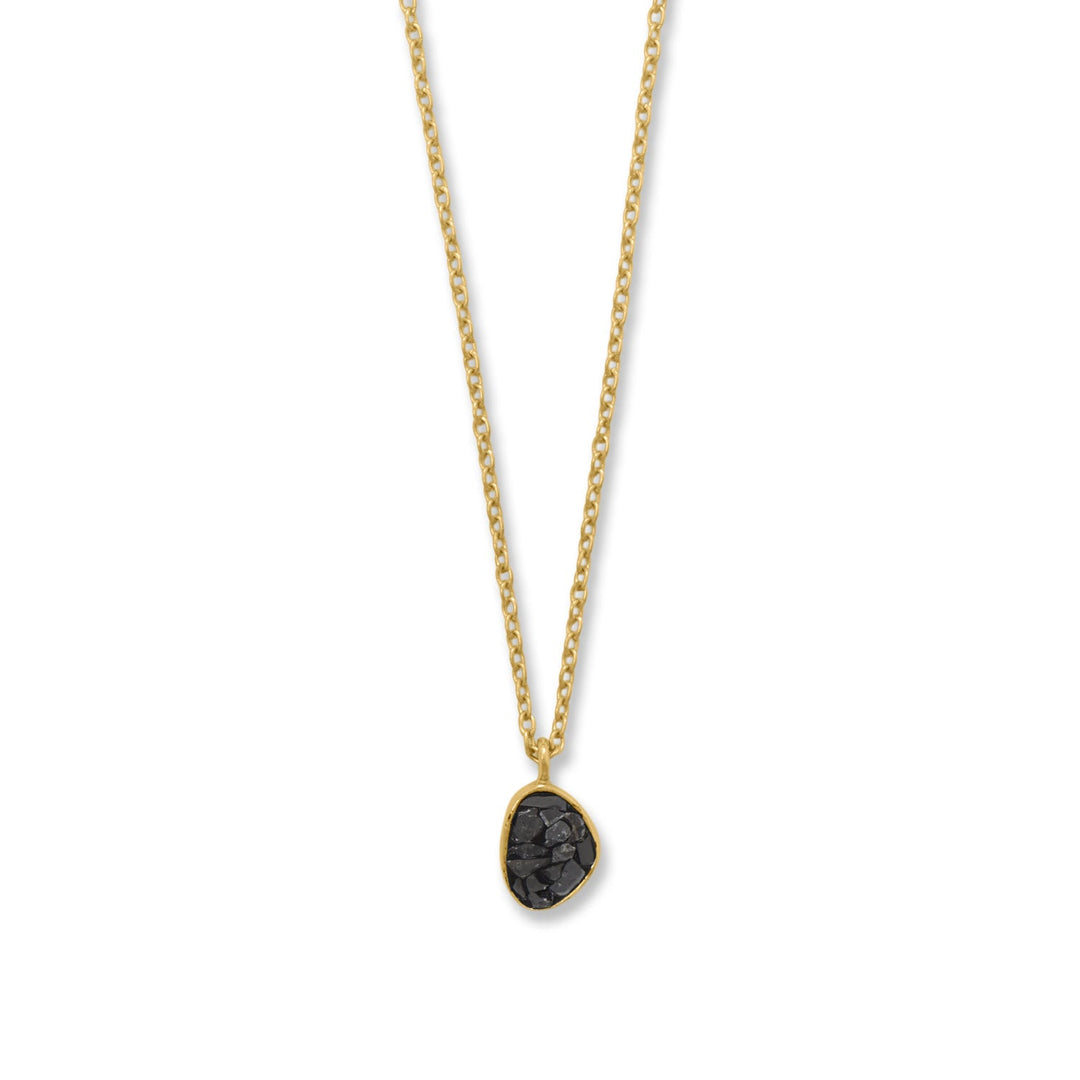 Sterling Silver Gold Plated Diamond Chip Necklace - Identity Diamonds