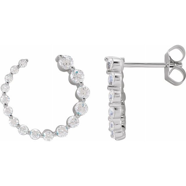 Front-Back Diamond Earrings - Identity Diamonds