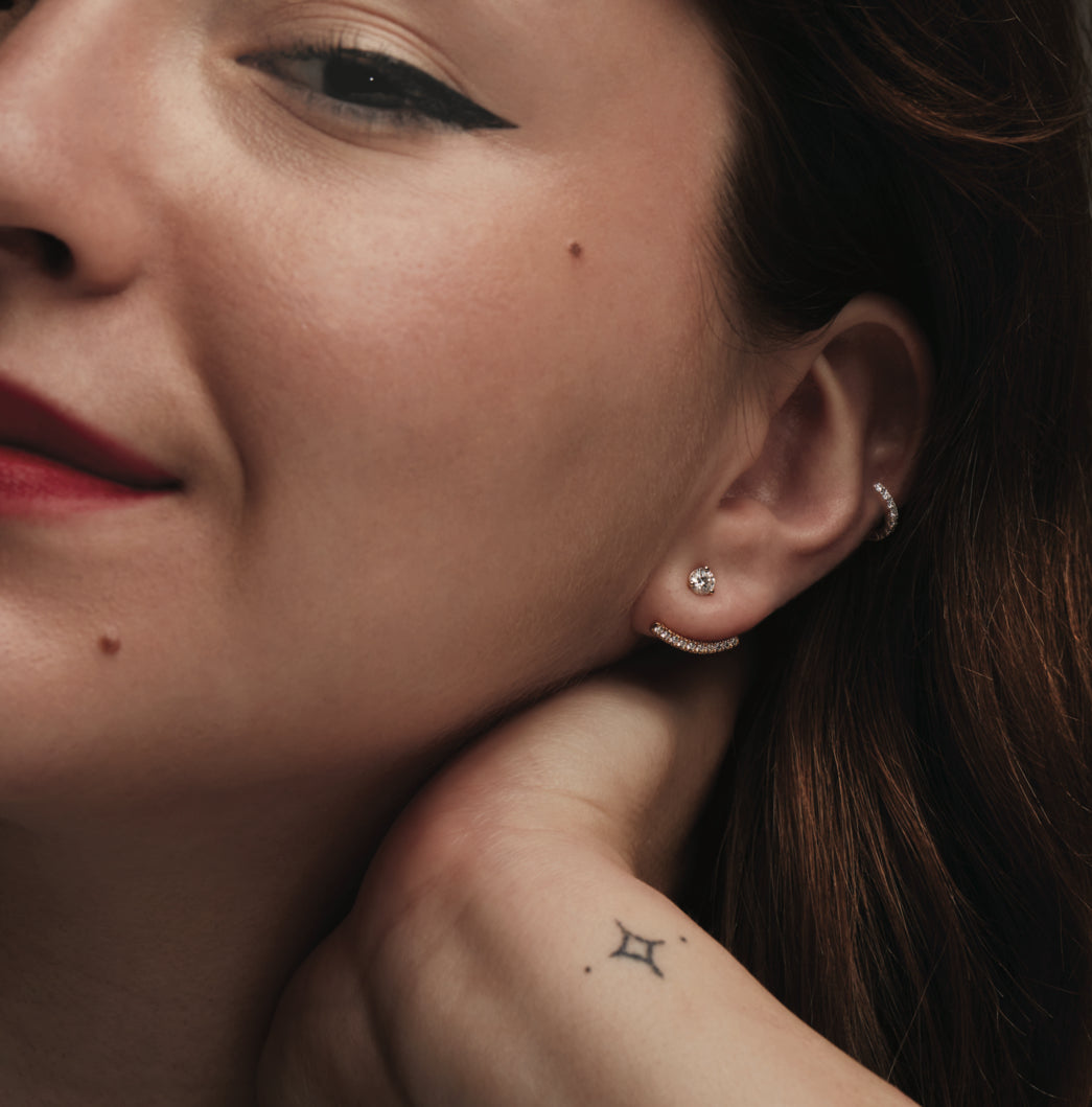 Small Diamond Earring Jackets - Identity Diamonds