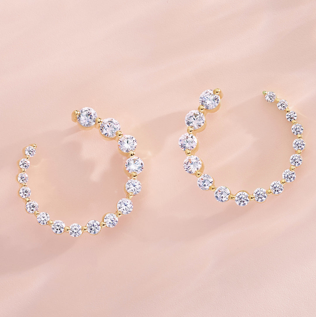 Front-Back Diamond Earrings - Identity Diamonds