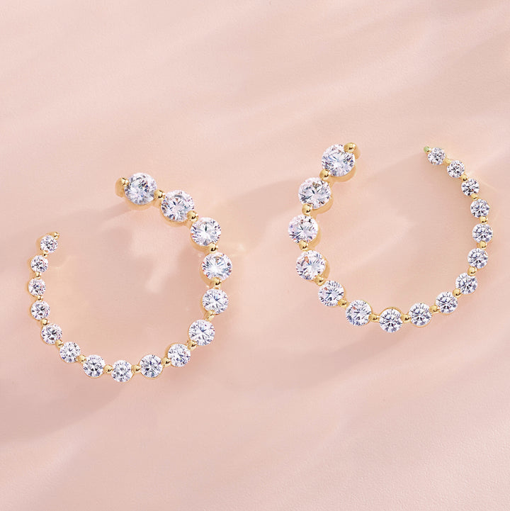 Front-Back Diamond Earrings - Identity Diamonds