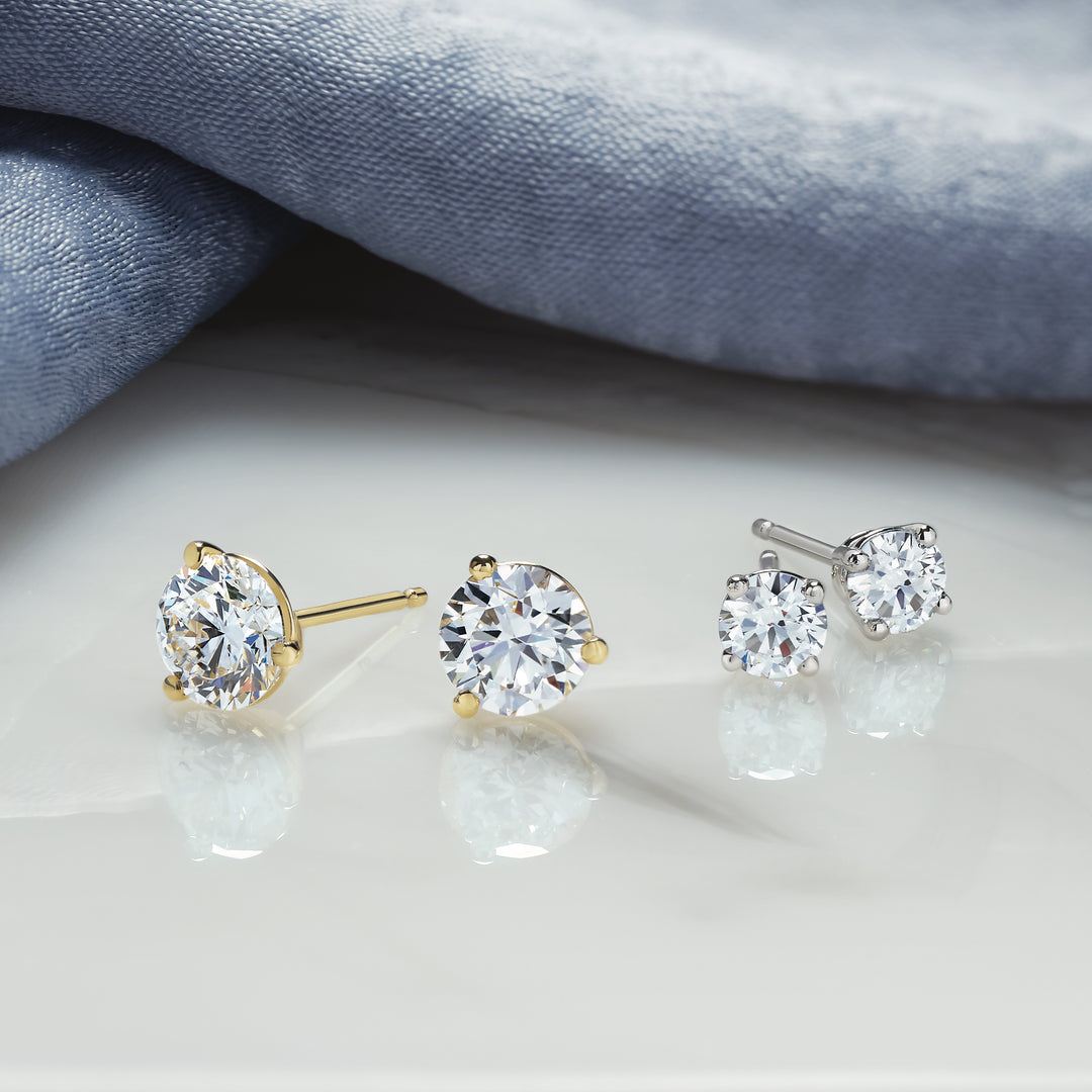 Lab-Grown Diamond Stud Earrings - 4 Prongs - Identity Diamonds