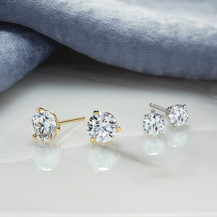 Lab-Grown Diamond Stud Earrings - 4 Prongs - Identity Diamonds