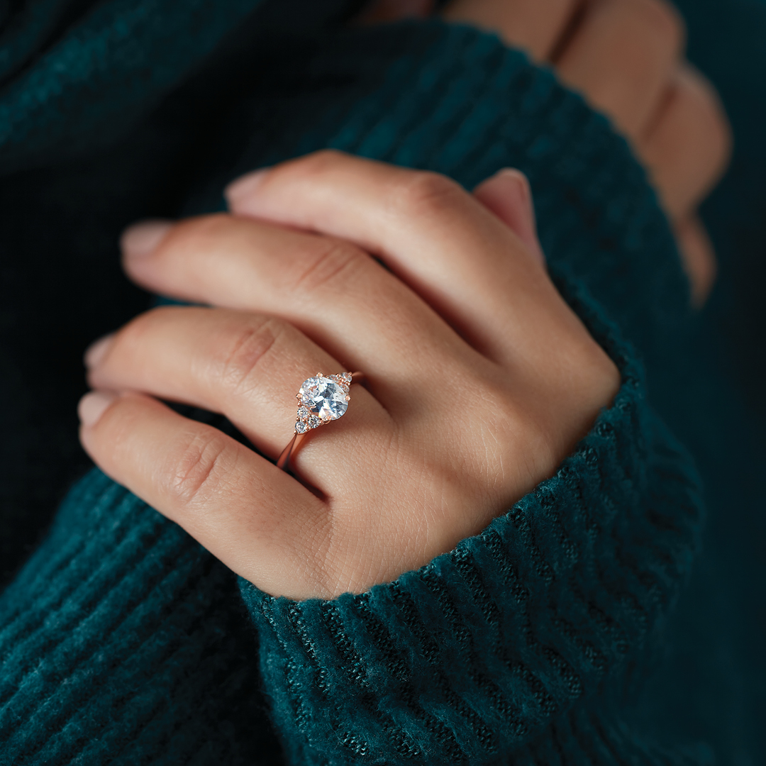 Lisbeth Oval Cut Diamond Engagement Ring - Identity Diamonds