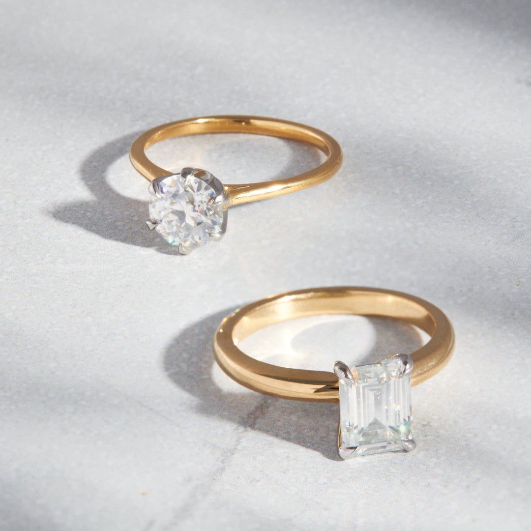 Libby Old Euro Cut Moissanite Engagement Ring - Identity Diamonds