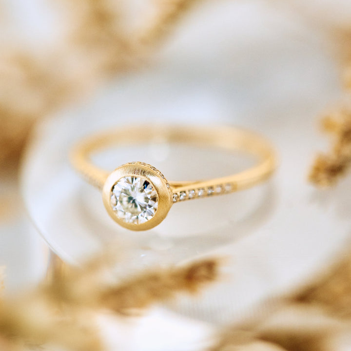 Annie Moissanite Engagement Ring - Identity Diamonds