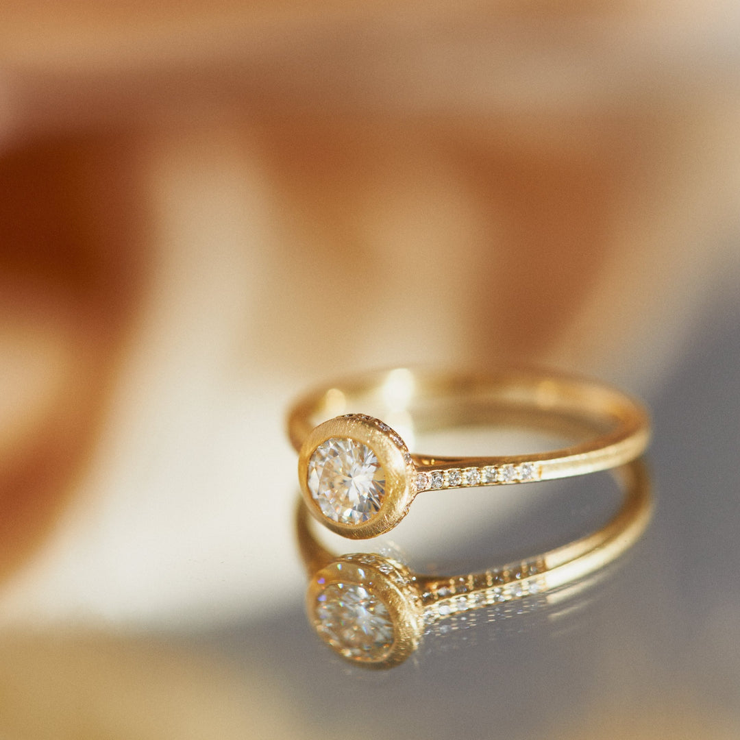 Annie Moissanite Engagement Ring - Identity Diamonds