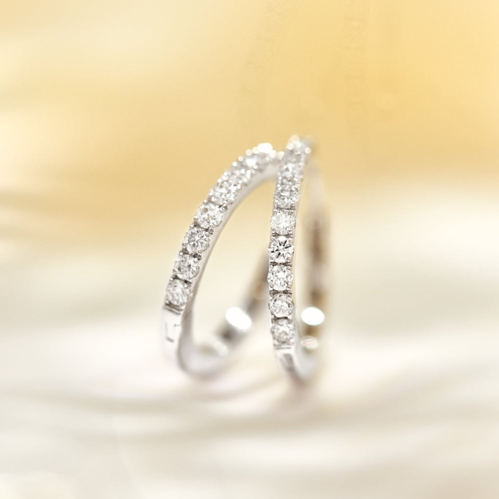 Hugger Hoop Diamond Earrings - Identity Diamonds