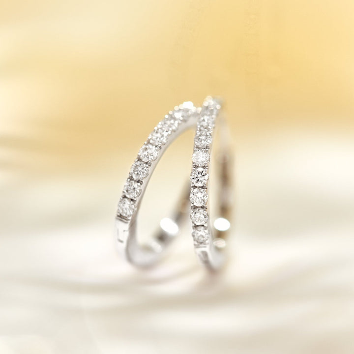Hugger Hoop Diamond Earrings - Identity Diamonds