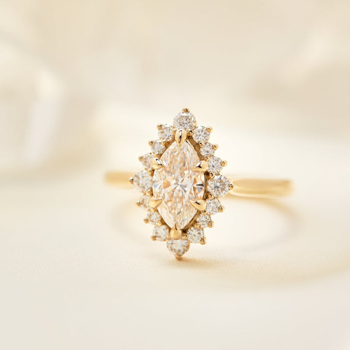 Heidi Marquise Cut Diamond Engagement Ring - Identity Diamonds