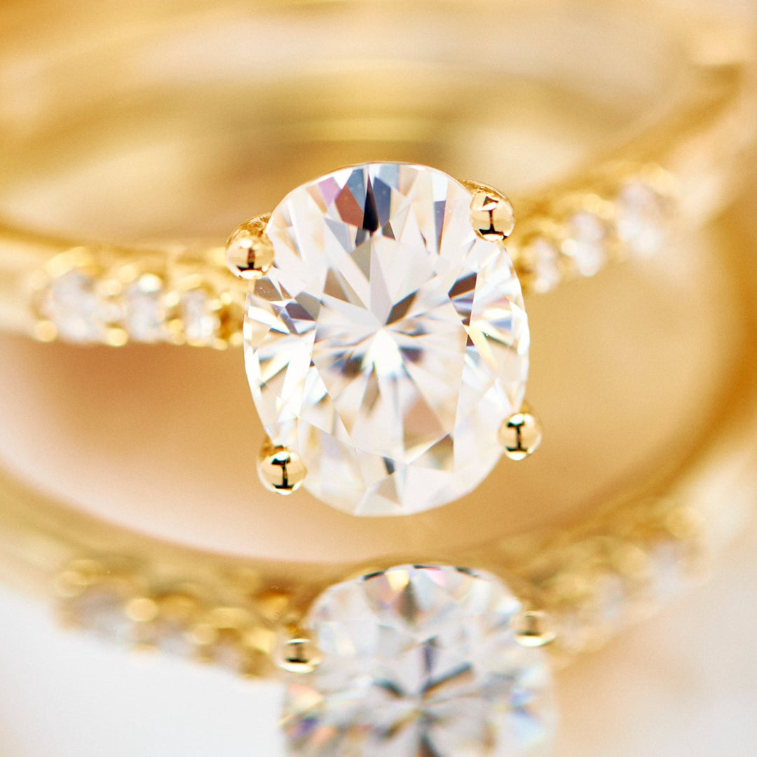 Lucy Oval Cut Moissanite Engagement Ring - Identity Diamonds