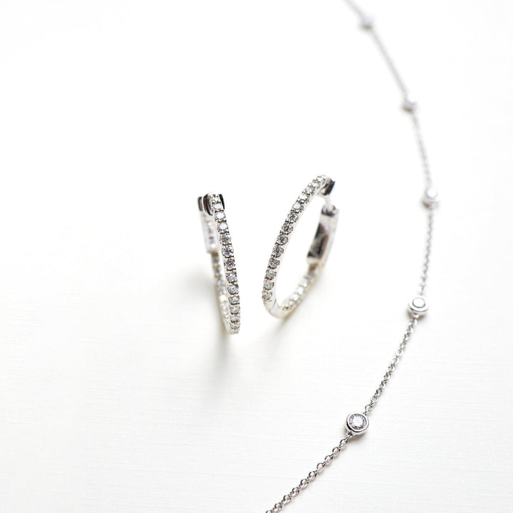 In-And-Out Diamond Hoop Earrings - Identity Diamonds