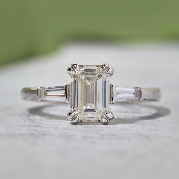 Brooklyn Emerald Cut Diamond Engagement Ring - Identity Diamonds