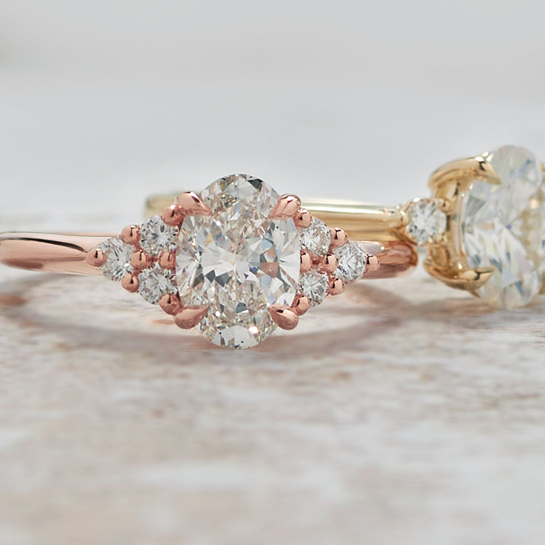Lisbeth Oval Cut Diamond Engagement Ring - Identity Diamonds