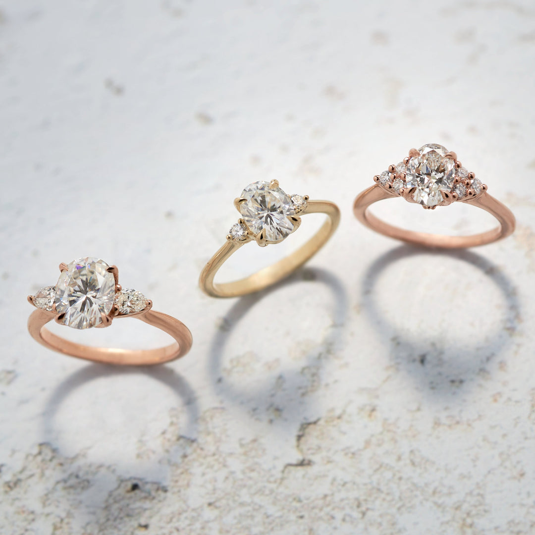 Avea Oval Cut Moissanite Engagement Ring - Identity Diamonds