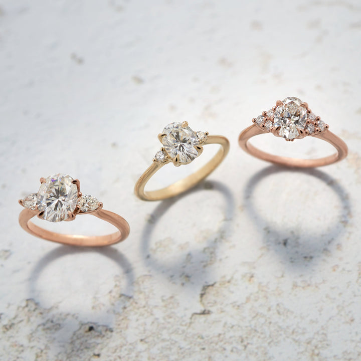 Avea Oval Cut Moissanite Engagement Ring - Identity Diamonds