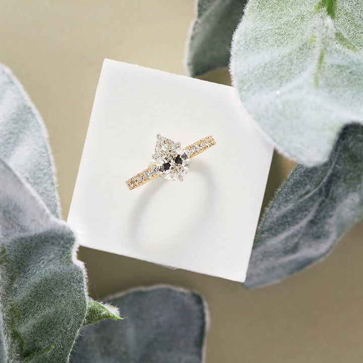 Astrid Pear Cut Diamond Engagement Ring - Identity Diamonds