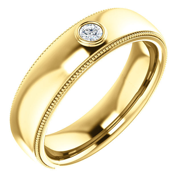 Men's Milgrain Diamond Band - Identity Diamonds