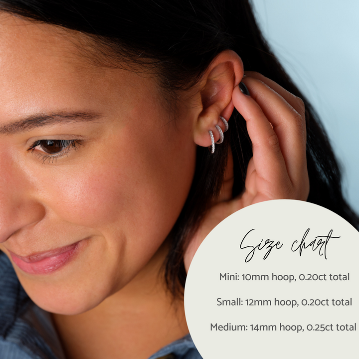 Hugger Hoop Diamond Earrings - Identity Diamonds