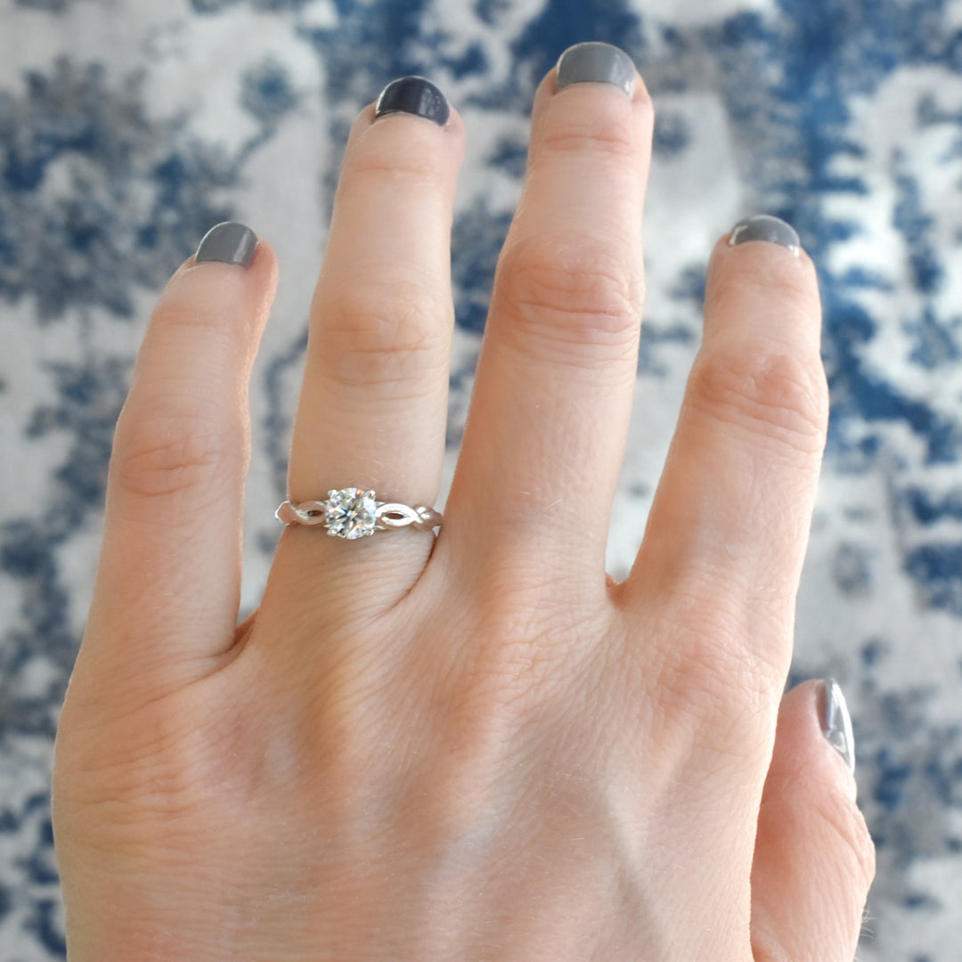 Emily Moissanite Engagement Ring *Refurbished* - Identity Diamonds