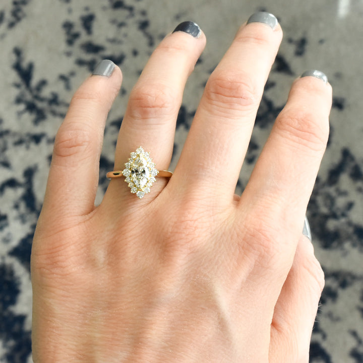 Heidi Marquise Cut Diamond Engagement Ring - Identity Diamonds
