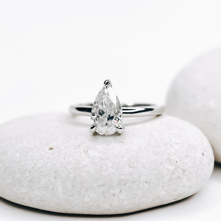Jenny Pear Cut Moissanite Engagement Ring - Identity Diamonds