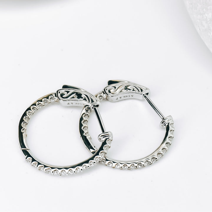 In-And-Out Diamond Hoop Earrings - Identity Diamonds