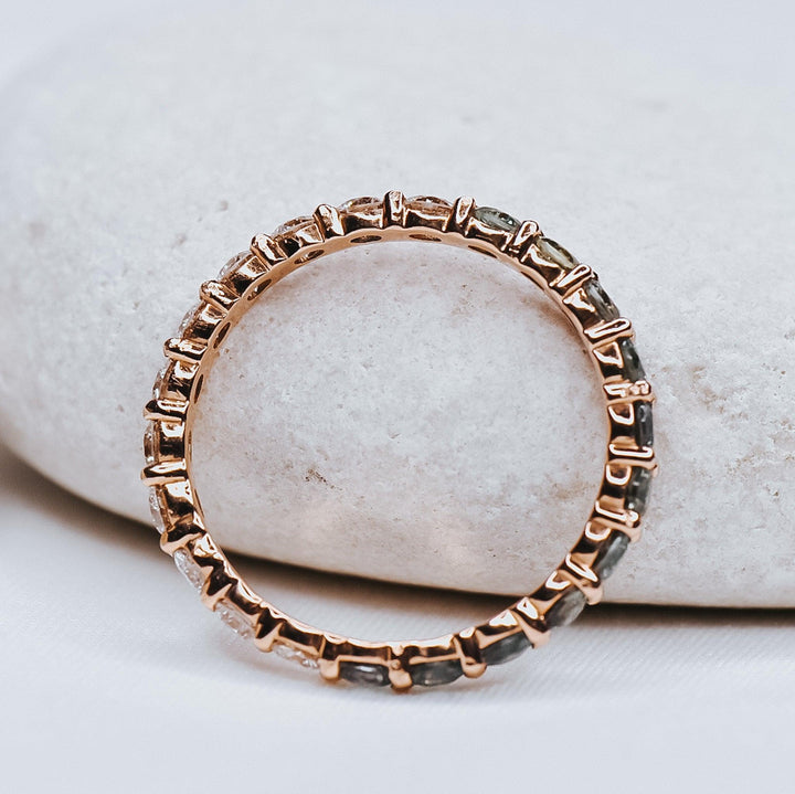 Abigail Eternity Diamond and Montana Sapphire Band - Identity Diamonds