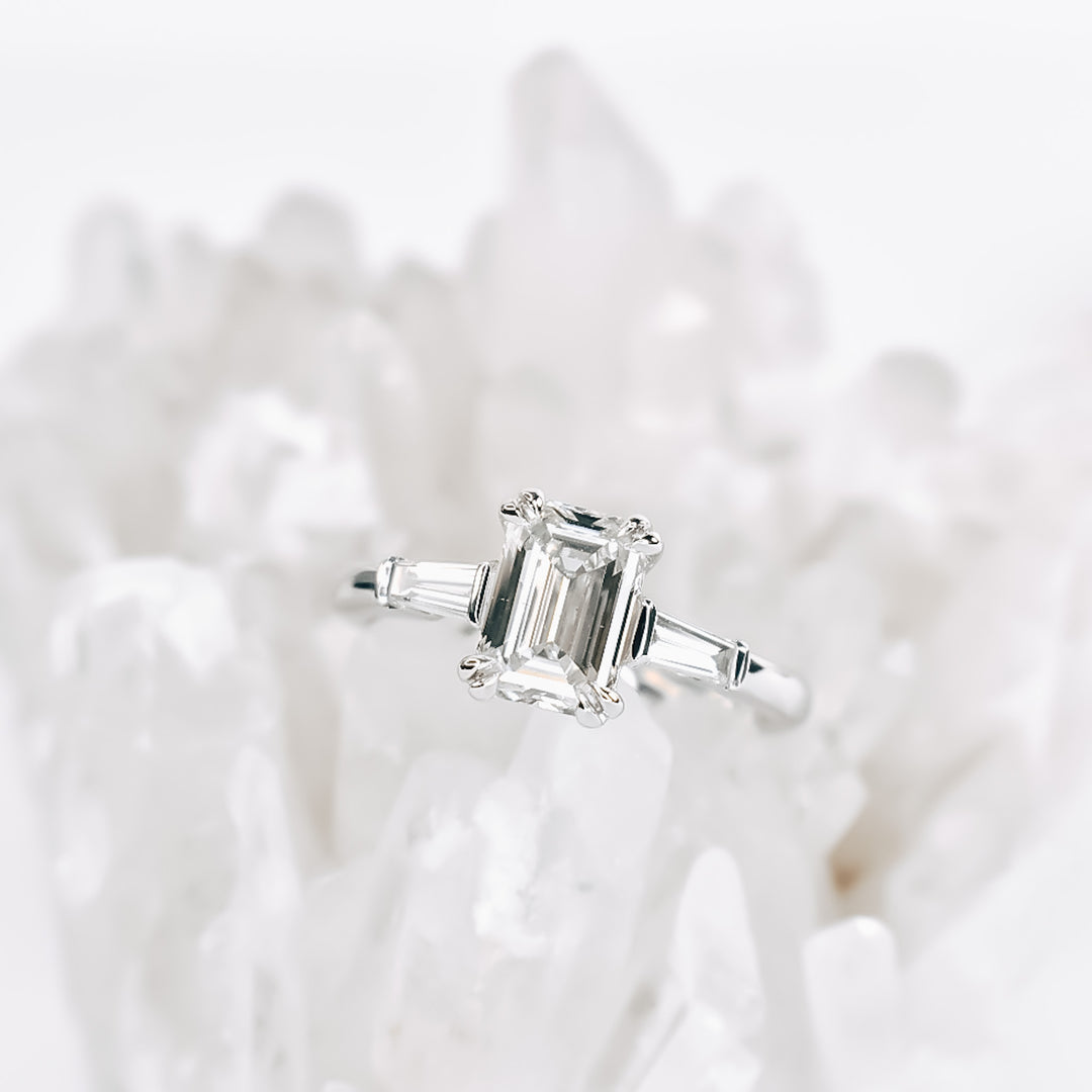 Brooklyn Emerald Cut Diamond Engagement Ring - Identity Diamonds